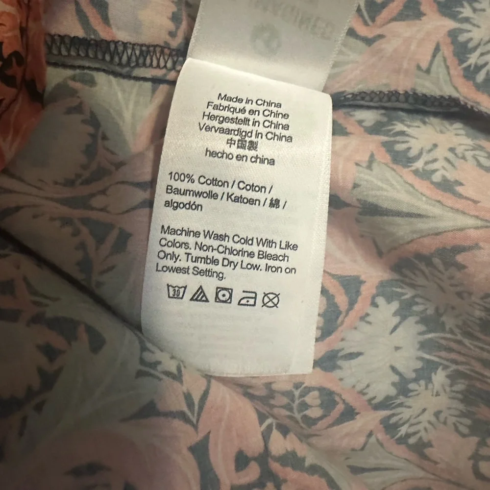 J. Crew Scalloped tie-neck top in Liberty® May Nouveau print S